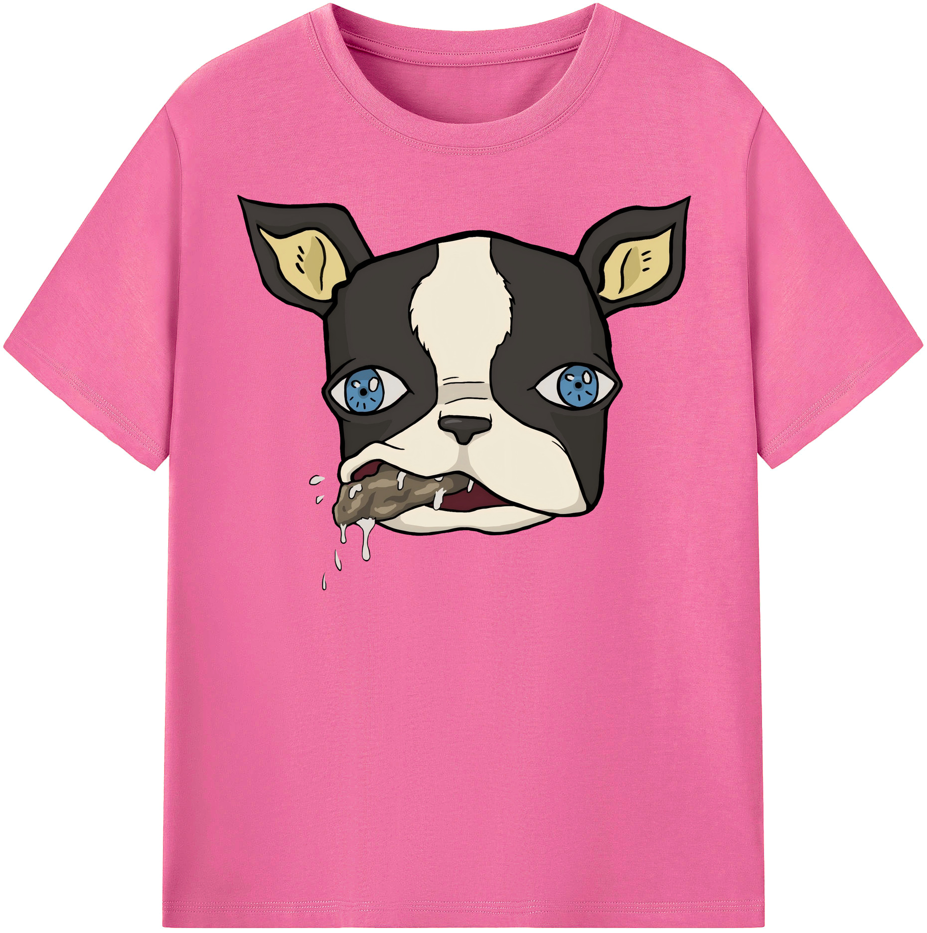 （画像用） ジョジョの奇妙な冒険 イギー JoJo's Bizarre Adventure Iggy レディースカジュアルプリントTシャツ（綿100％）